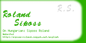 roland siposs business card